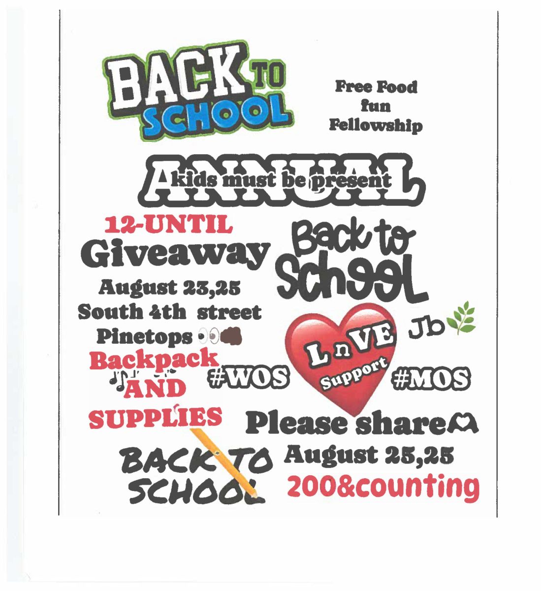 Annual Back to School Giveaway